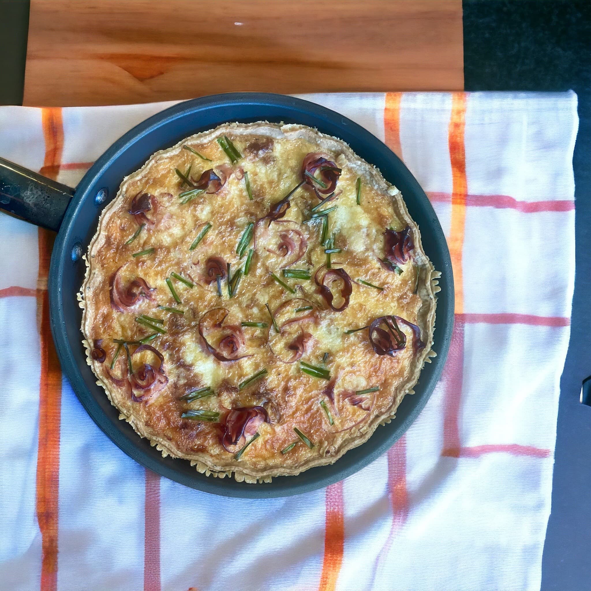Quiche – Ham,cheddar,chive, & Onion